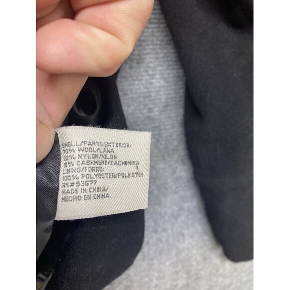 St John's Bay Pea Coat Women’s Sz 2X Black Long Sleeve Button Up Cashmere Blend - Picture 5 of 11